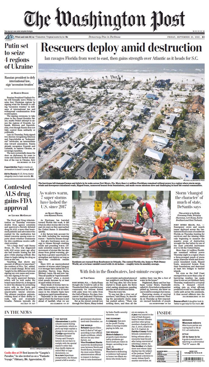 Front page today with @ssdance: How climate change is rapidly fueling super hurricanes washingtonpost.com/climate-enviro…