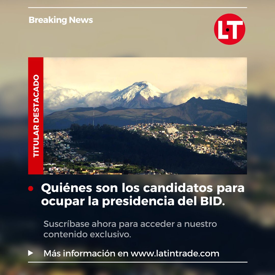 latintrade's tweet photo. La carrera apenas comienza, pero para escoger el nuevo presidente del Banco Interamericano de Desarrollo, BID, ya hay una baraja de una mexicana y tres centroamericanos. 
¡Conózcalos ahora! https://t.co/iFl29uq2WY 
 #titulardestacado #Latam #noticias #Latintrade https://t.co/I0CNlhaShQ