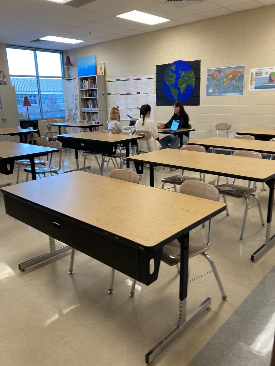 srastricklin's tweet photo. Thank you to everyone who allowed us to use your classrooms/conference room so DP 2 Spanish students could record presentations about long term solutions for environmental problems in Spanish-speaking countries. https://t.co/iNnsAzvL8m