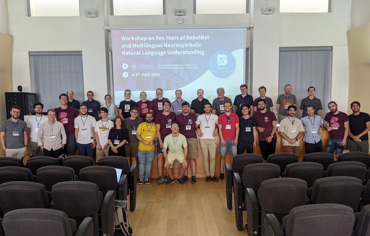 Roberto Navigli (@rnavigli) on Twitter photo The videos of the talks of the 2-day #workshop on 10 Years of #BabelNet held in July are online! mousse-project.org/events/event-a…
+ BabelNet 5.2 out soon: new resources & updates!
Co-sponsors: <a href="/RicercaSapienza/">Ricerca Sapienza</a> <a href="/ERC_Research/">European Research Council (ERC)</a> <a href="/babelscape/">Babelscape</a> AI Journal <a href="/SapienzaNLP/">SapienzaNLP</a> <a href="/AccademiaCrusca/">Accademia della Crusca</a> #NLProc The videos of the talks of the 2-day #workshop on 10 Years of #BabelNet held in July are online! mousse-project.org/events/event-a…
+ BabelNet 5.2 out soon: new resources & updates!
Co-sponsors: <a href="/RicercaSapienza/">Ricerca Sapienza</a> <a href="/ERC_Research/">European Research Council (ERC)</a> <a href="/babelscape/">Babelscape</a> AI Journal <a href="/SapienzaNLP/">SapienzaNLP</a> <a href="/AccademiaCrusca/">Accademia della Crusca</a> #NLProc