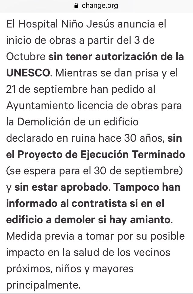 Algunos detallitos de la obra del #MacroparkingNinoJesus que la Comunidad de Madrid quiere empezar a construir ya, ya, ya... Fuente: petición de vecinos @AVRetiroNorte en Change.org