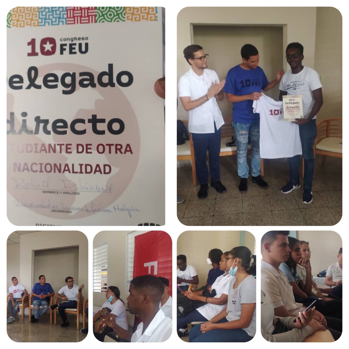 UCMHolguin's tweet photo. #TardedeLujo en la Casa del Estudiante de la Universidad de Ciencias Médicas de #Holguin.
👉🏼Consejo de Naciones, con el acompañamiento invaluable de #FEUdeCuba para la selección del Delegado Extranjero al #XCongresoFEU.
#seguimosrevolucionando
#multiplicandorazones
#VamosConTodo https://t.co/me0ZGYDEeH