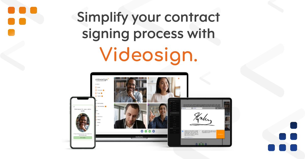 VideosignLtd's tweet image. Contract signing doesn't have to be complicated! ✒️

Videosign helps simplify the process in one powerful, software-based tool. 

Interested to find out more? Visit our website today. 

videosign.co.uk

#remotesignatures #B2B #B2C