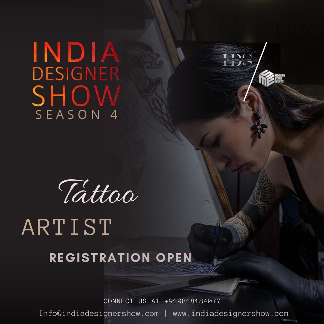 Registration is open for Tattoo artists! Connect with us at- +91981884077 #indiadesignershow #tattooartist #registrations #tattoos #ids #tattooartist #artist #designer #luxurydesign #delhi