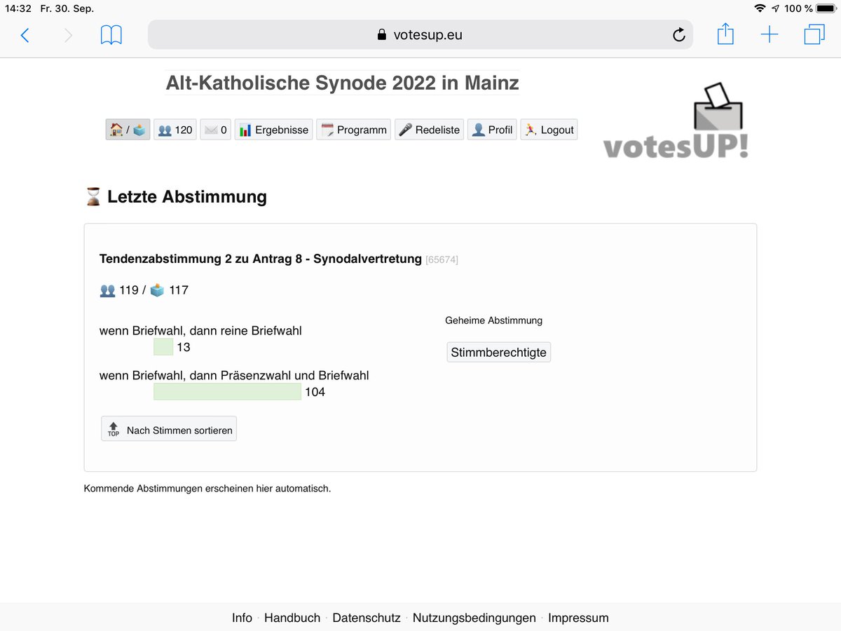 MelArens's tweet photo. Zukünftig soll es bei der #altkatholisch en Pfarrer*innenwahl eine Kombination aus Präsenzwahl und Briefwahl geben. #aksynode https://t.co/B8TlPpmScf