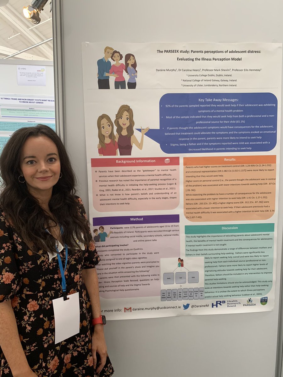 Great to be at #iaymh2022 in Copenhagen presenting my poster on parental perceptions of adolescent distress