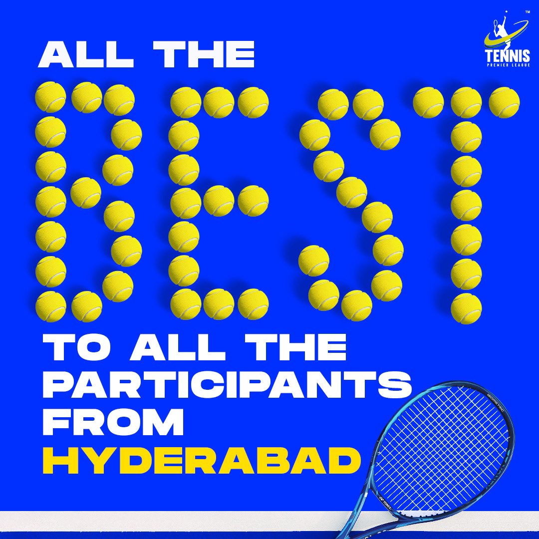 tplsport's tweet photo. Best wishes to all participants! 👍🏽
We are just a sleep away to see you'll at LB Stadium, Hyderabad 🏟️

#AajaMaidanMein #TennisPremierLeague #TennisLove #TPL2022 #TPLS4 #Tennis #Hyderabad #LBStadium #TPLTalentDay https://t.co/5LVIKMwHMq