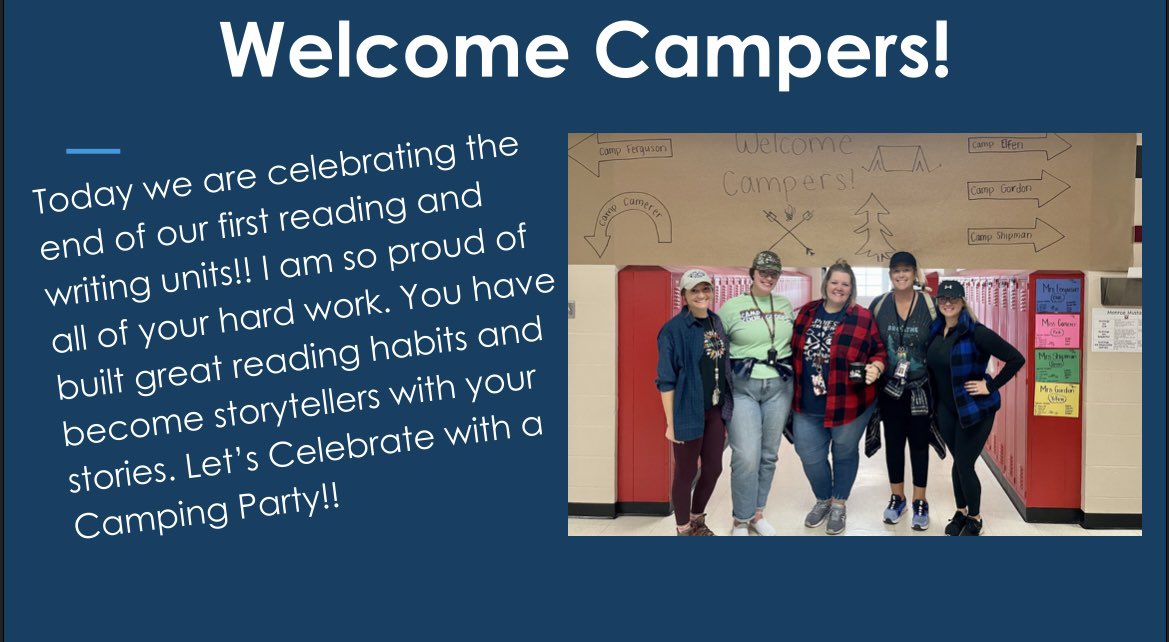 drsefrit's tweet photo. First Grade students @monroescsd had a writing/reading CAMP experience yesterday! #LearningFun #scsdGREAT https://t.co/9MUWvIvU7Z