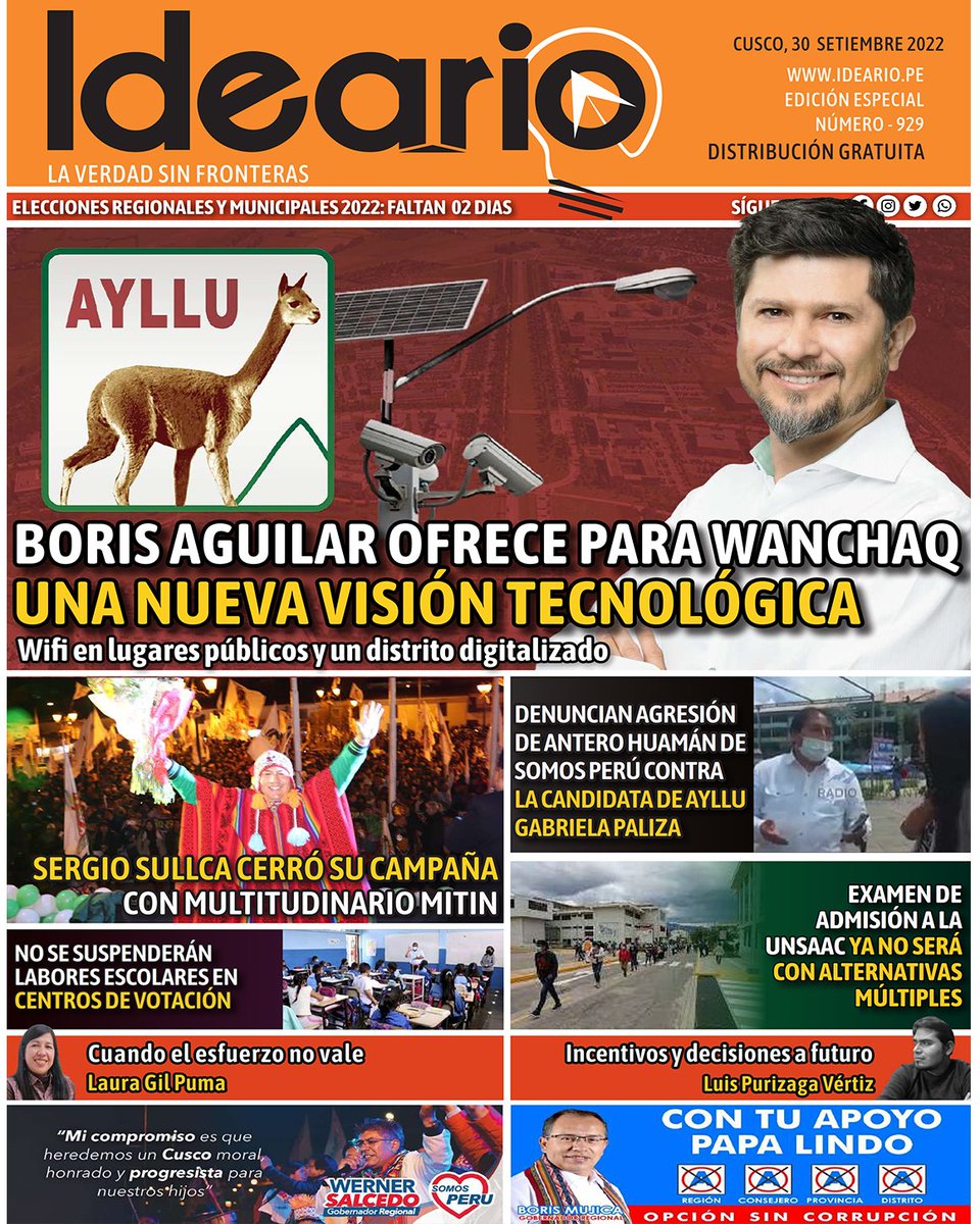 IdearioPe's tweet photo. 🚨 Hoy Viernes 30 de setiembre, conoce la verdad con Ideario 
👉 Lee la revista en: https://t.co/zcp41pIuAm
👉 Ingresa a nuestro grupo de WhatsApp: https://t.co/e8A6pGY0Pv  📌
👉 Nuestra página oficial de Facebook para mantenerte informado: https://t.co/QnSYVoo8gl https://t.co/rUoKtA64ao