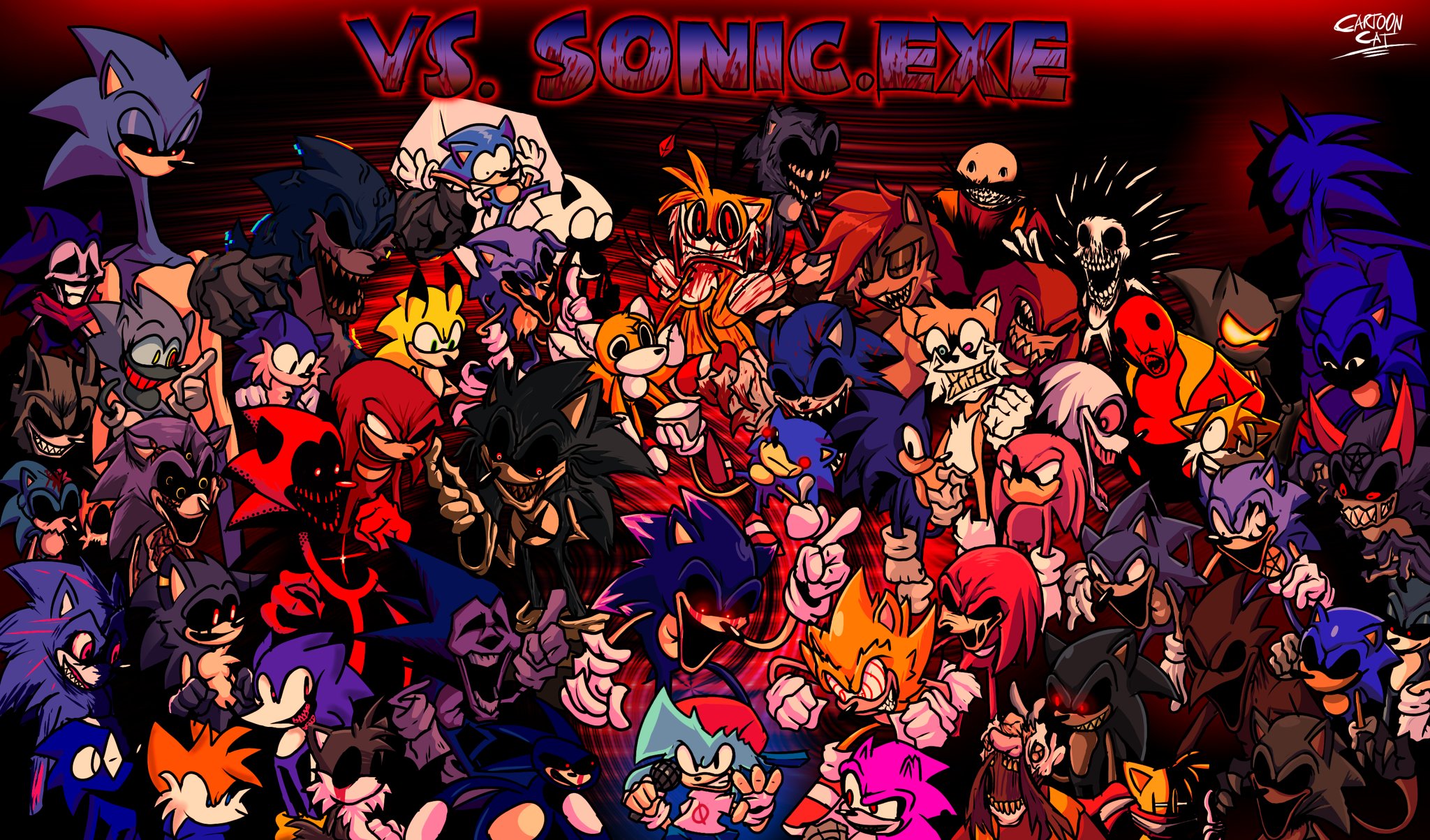 CARTOON_CAT on X: Vs Sonic.exe 3.0 If It doesn't have drama #FNF #sonicexe   / X