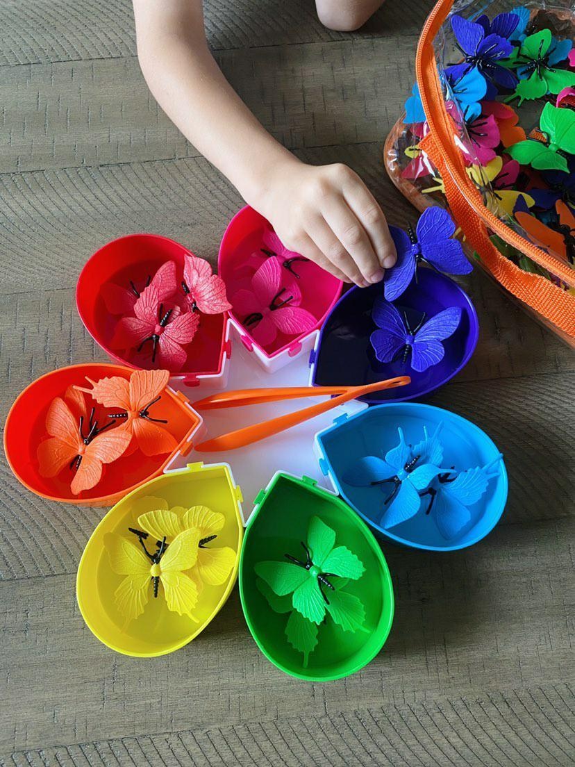 These colorful counters turn learning early math like counting, grouping, sorting, patterning, and classifying objects into fun adventures. 

Butterfly Counters is available on Amazon 👉️ amzn.to/2OkNyLy