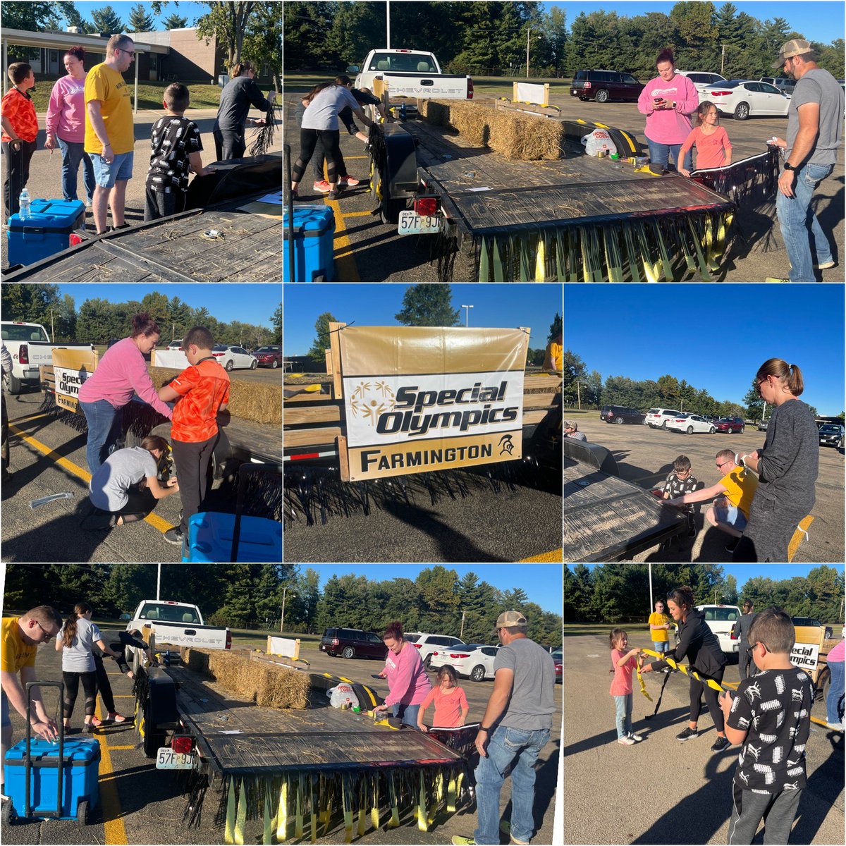 Our Special Olympics prepare their float for Homecoming. Go Knights!