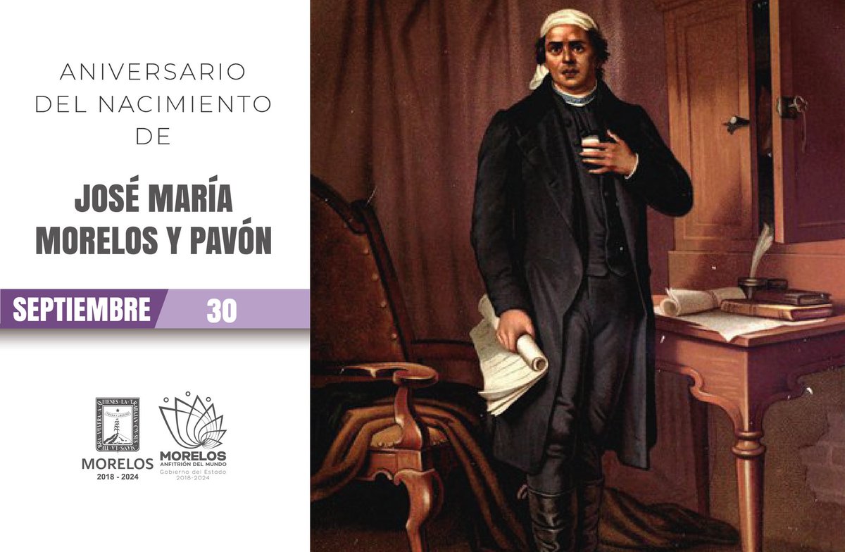 cuauhtemocb10's tweet photo. Hoy conmemoramos el Aniversario del Natalicio de José María Morelos y Pavón, uno de nuestros principales héroes nacionales que destacó siempre por su gran calidad humana, su habilidad como estratega militar y su profundo sentido de justicia social. https://t.co/Um2Yd3dQyc