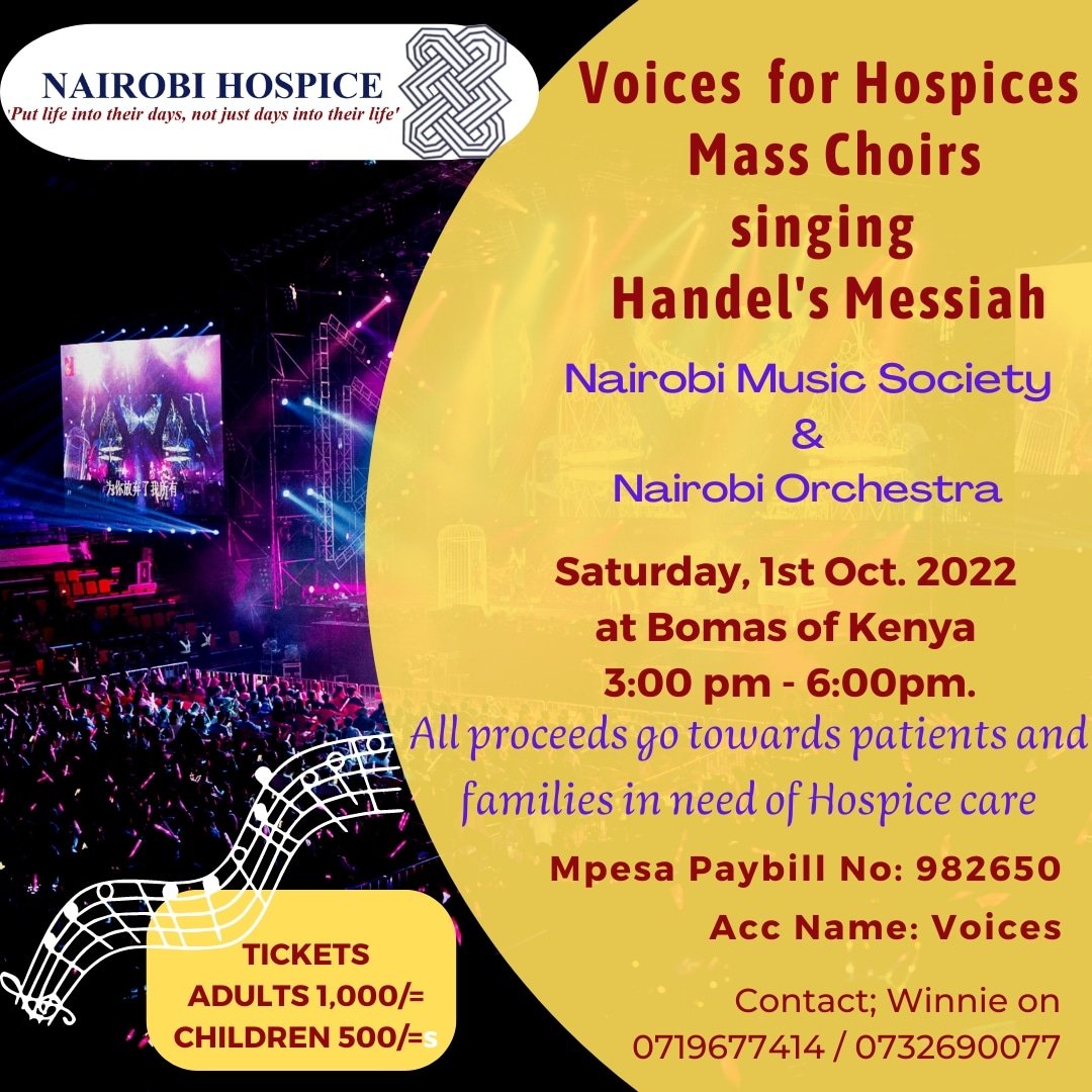 NairobiHospice's tweet photo. Good job. 
We have voices for Hospices music concert tomorrow 1st October at Bomas of Kenya. https://t.co/Xu2reuTy6W