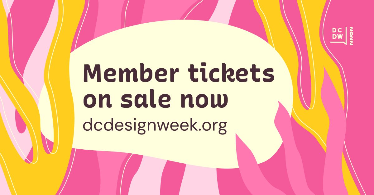 dcdesignweek's tweet photo. If you’re an AIGA member, you now have access to all 18 events that are part of DC Design Week 2022! https://t.co/YQ4dqhCJ7N
Tickets go on sale to the general public Monday, 10/3. Can't wait? Join AIGA today!
#DCDesignWeek #dcdw #DCDesignWeek2022 #DCDesigners #DCDesign #aigadc https://t.co/kauvCbzUNJ