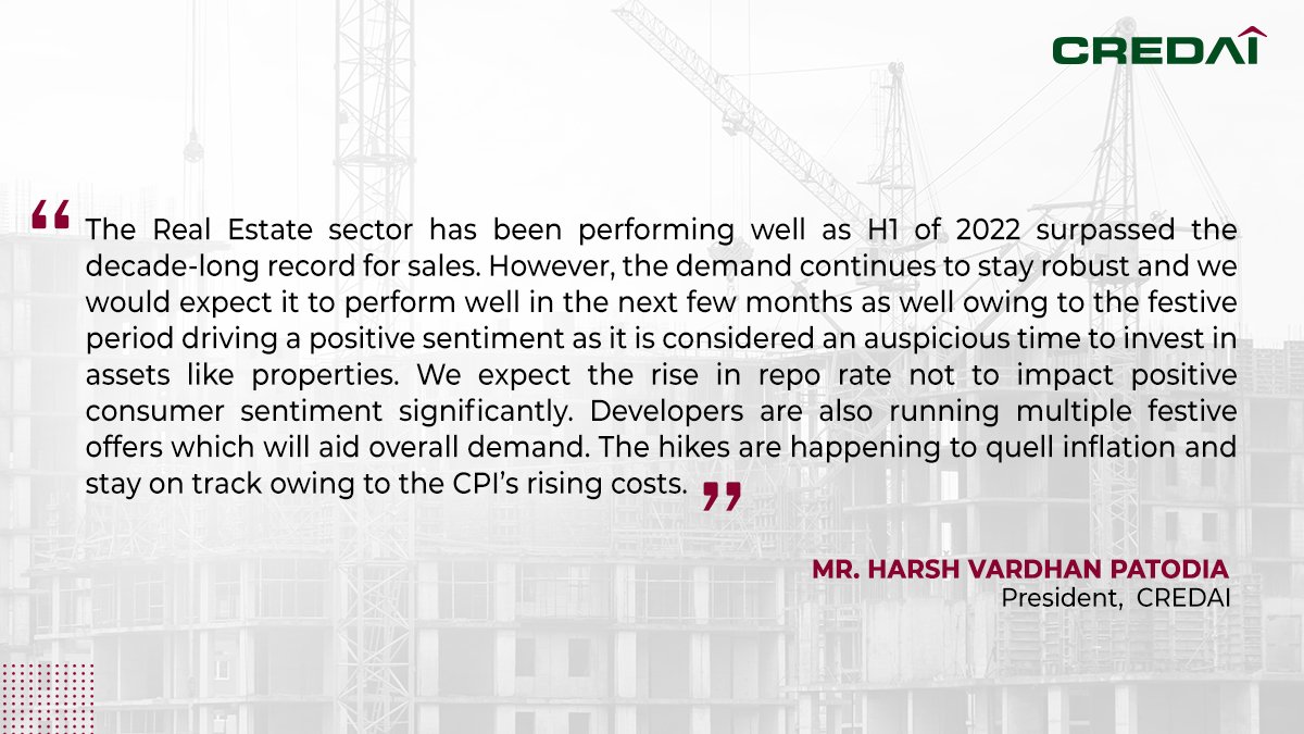 Here's what <a href="/CREDAIPresident/">Shekhar G Patel</a> has to say on the #RepoRateHike <a href="/RBI/">ReserveBankOfIndia</a> #RepoRate <a href="/SatishMagar2/">Satish Magar</a> <a href="/MCHI_President/">CREDAI_MCHI</a> <a href="/RajeshP_Mumbai/">Raajesh Prajapati</a> <a href="/CREDAIAhmedabad/">CREDAI Ahmedabad</a> <a href="/CREDAIMAHA/">Credai Maharashtra</a> @CredaiBengal