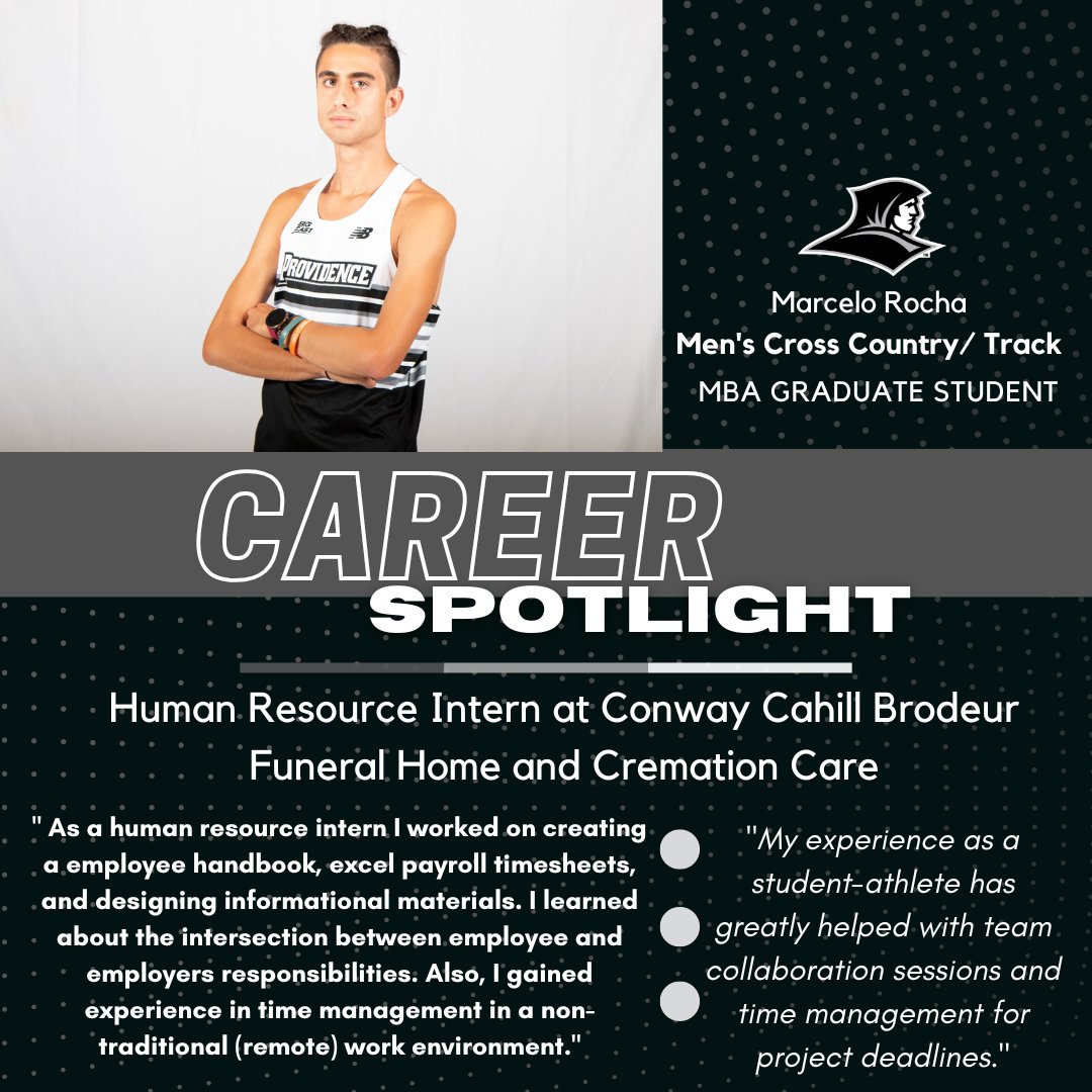 Throughout the year, we will be featuring our amazing student-athletes and the experiential learning opportunities they took part in this summer. Today's Friar Friday spotlight is Marcelo Rocha from @FriarsXCTrack #gofriars