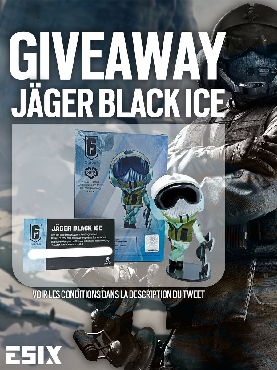 ESIX_FR's tweet photo. Un Jäger Black Ice dans votre collection de chibi ça vous intéresse ? Tente de le gagner en participant à notre concours 🔥

1⃣ Retweet le tweet
2⃣ Follow notre compte @ESIX_FR
3⃣ Répond avec le hashtag #BlackIce
⏳ Tirage au sort le 04/10 à 18H https://t.co/jvrugqOfyC