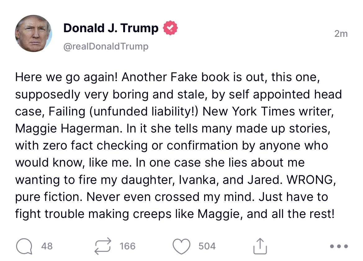 Maggie Haberman tweet media