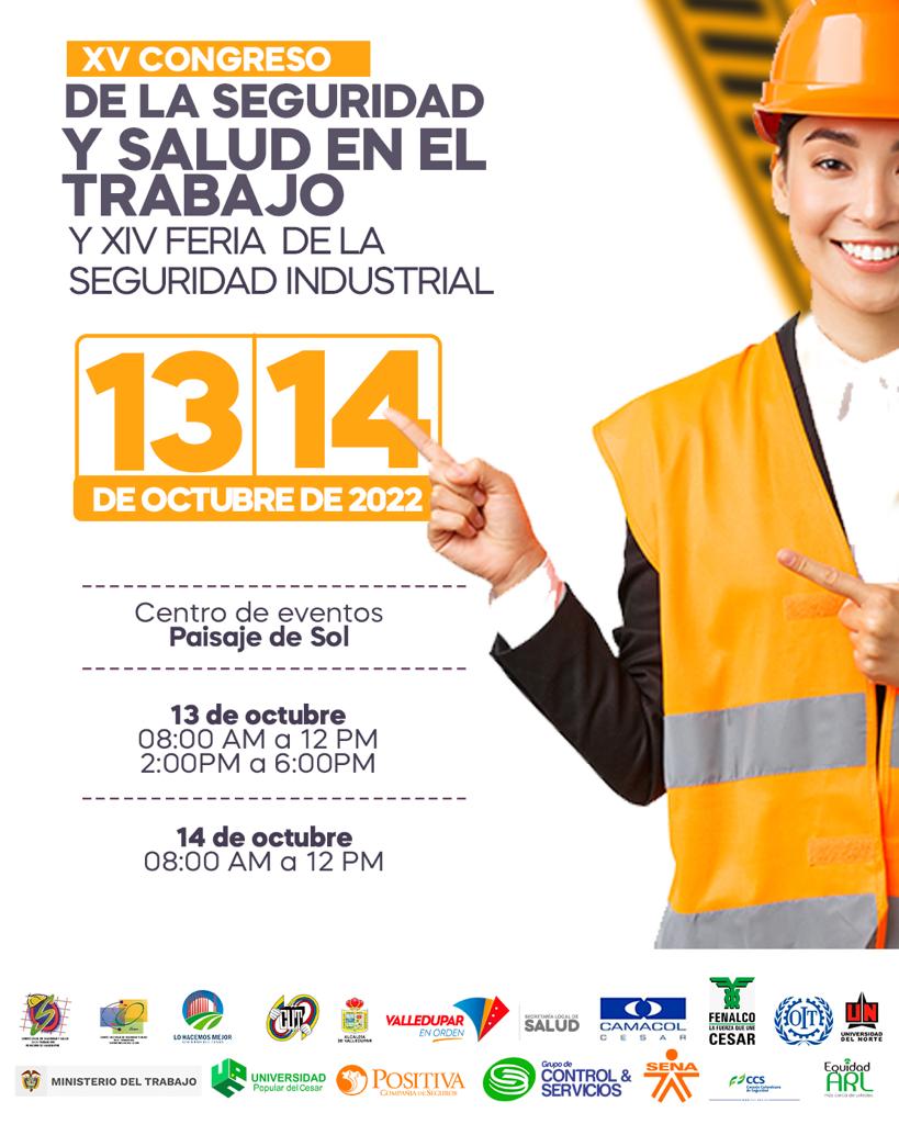 ControlGrupo's tweet photo. GRUPO DE CONTROL Y SERVICIOS https://t.co/OSVvKZ2r2Q. los invita a participar en el XV congreso de la Seguridad y Salud en el Trabajo y la XIV feria de la Seguridad Industrial que se realizará en la ciudad de Valledupar inscribete en el siguiente link https://t.co/tPgG5ZVad5 https://t.co/LlOfDYn1Ot