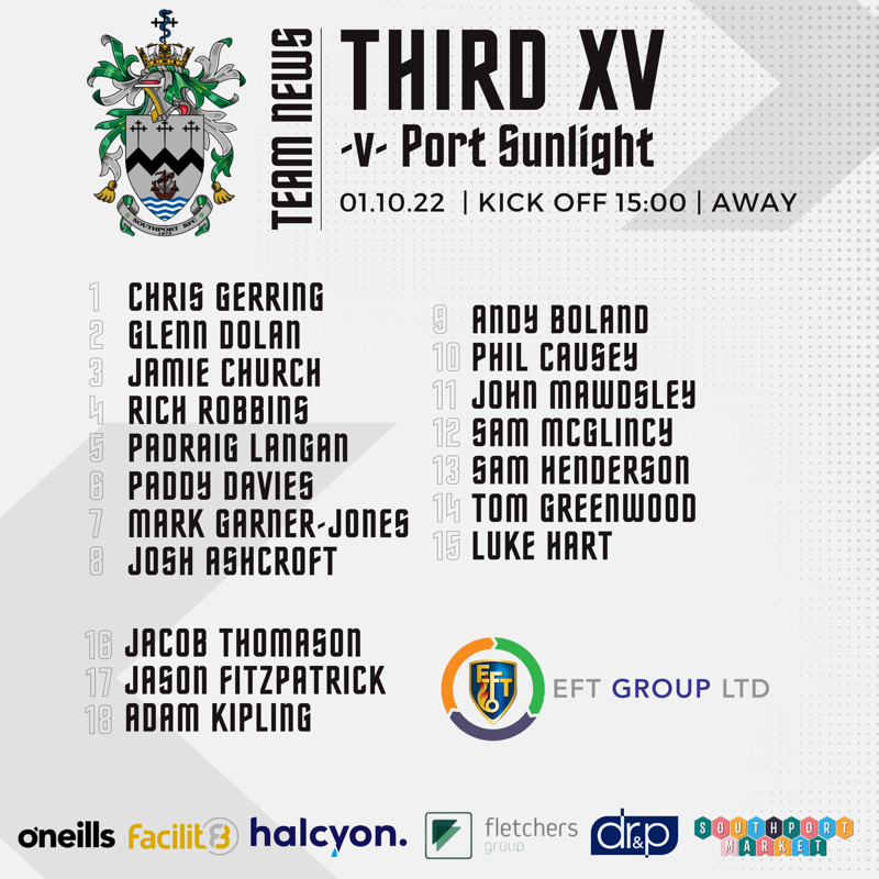 SouthportRFC's tweet photo. ๐ ๐๐๐๐ฆ ๐๐๐ฐ๐ฌ | Here is the weekend team news for the #FirstXV, #ThirdXV, @SouthportLadies & #Colts.
๐ฃ๏ธ All on the road as we travel to @WestParkRFC, @portsunlightrfc, @ChesterDevas & @SedgleyTigers!