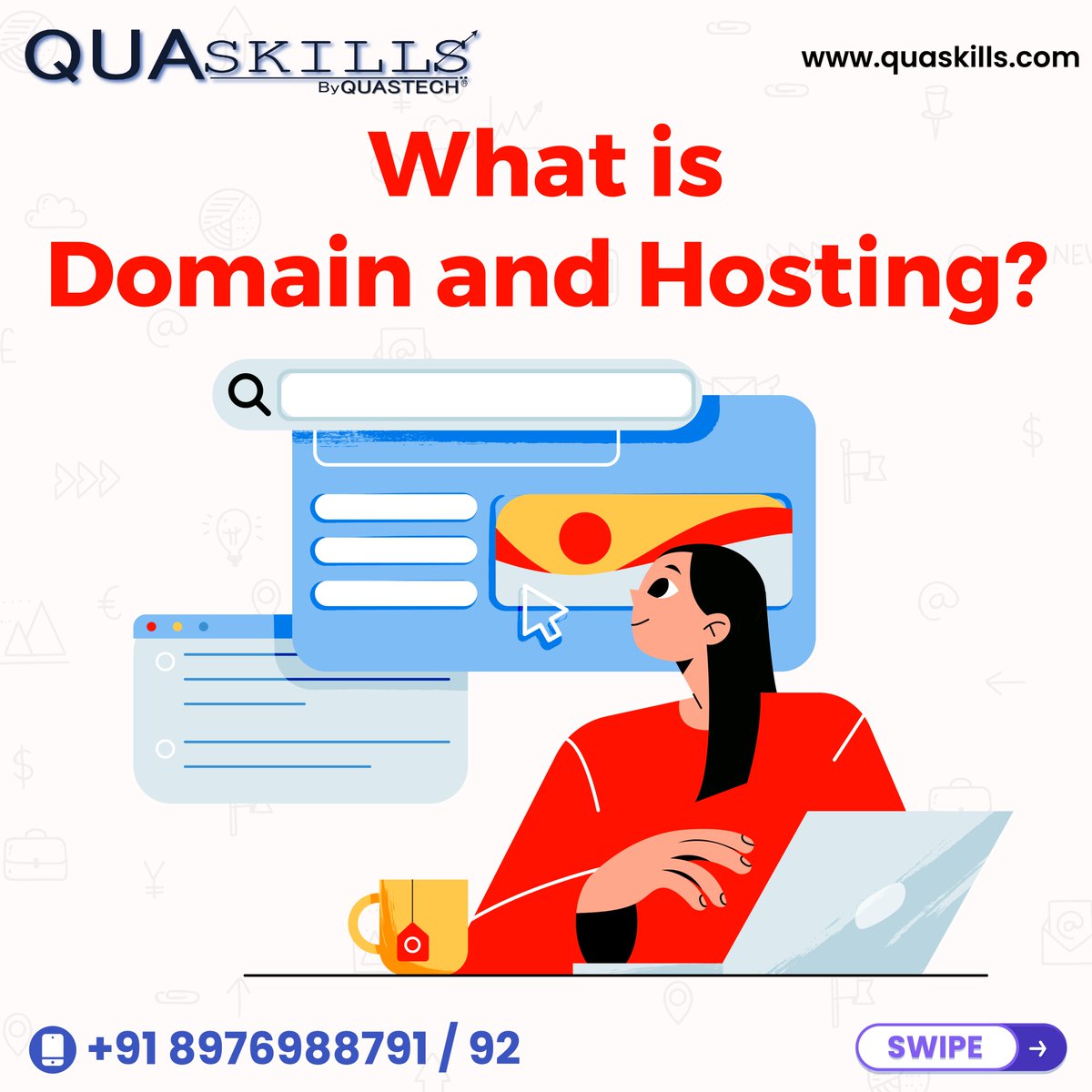 quaskills's tweet photo. What is Domain And Hosting.
Follow For More Amazing Knowledge
Get Advanced Digital marketing Course with Certification and Guaranteed Placement.
Contact no- 8976988791
Website - https://t.co/CZwlMncpen
#quaskills #digitalmarketing #marketing #digital #likeforlikes #likefor https://t.co/RzW4xSlIoI