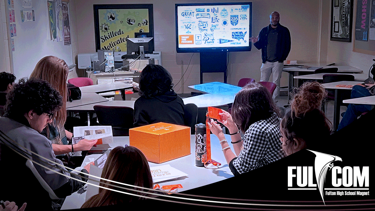 MsCampbell6's tweet photo. Thank you CCI &amp; The Tombras School of Advertising &amp; PR, and the UT Office of Communications &amp; Marketing for the amazing presentation for our FulCom Design students. https://t.co/7NPbl85CHD