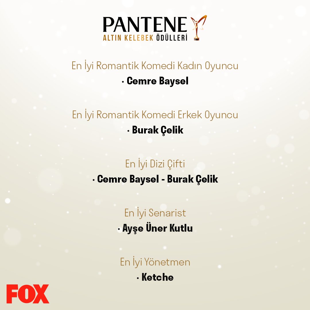 #SendenDahaGüzel birçok kategoride Pantene Altın Kelebek Ödülleri'nde aday! 🤩 Oy vermek için linke tıklayın. pantenealtinkelebekodulleri.com/oy-ver?utm_sou… @FOXTurkiye