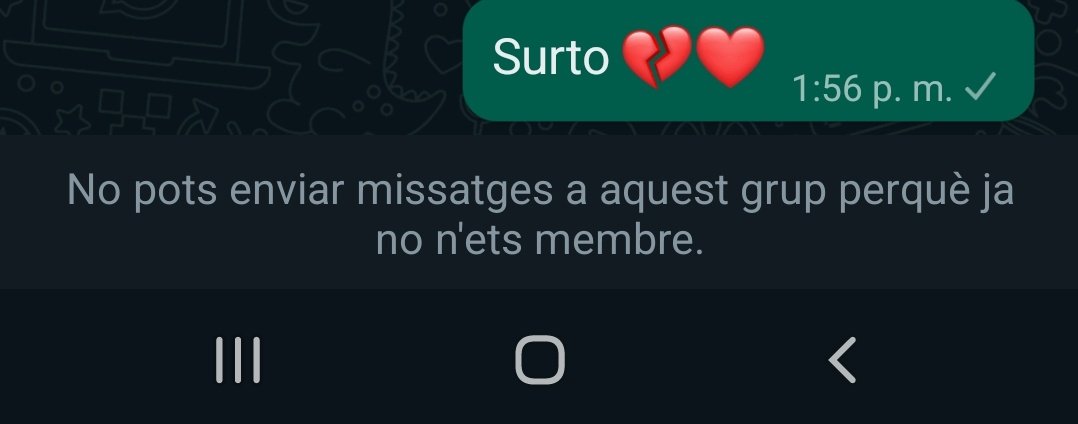 Com costa sortir de grups de whatsapp que són casa ❤️‍🩹