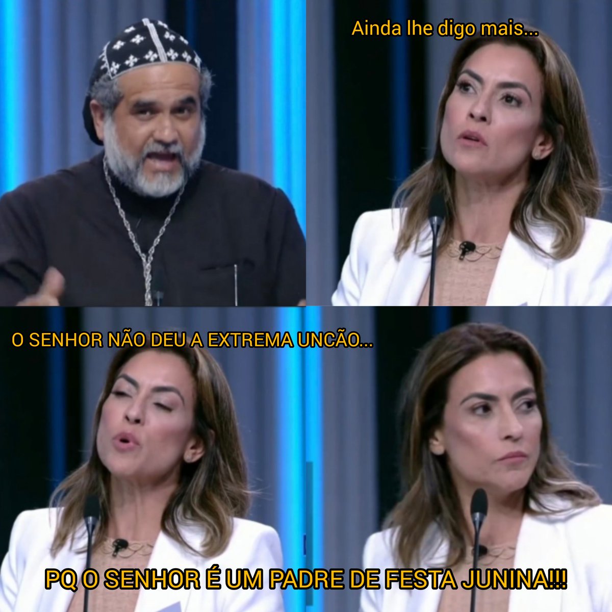 DraMayaraBrito1's tweet photo. @JefinhoMenes @padrekelmom @debateglobo #padrefake #PadreDeFestaJunina #DebateNaGlobo #debatemelhoresmomentos https://t.co/uGY5TER7FY