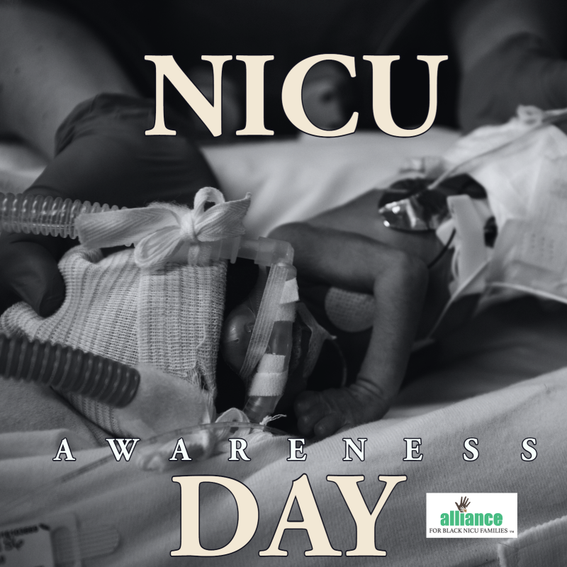 AWARENESS:  NICU Awareness Day - How has your family been affected by preterm birth?
- blacknicufamilies.org

#alliance #blacknicufamilies #nicuawarenessday #nicu #blacknicufamilies #support
