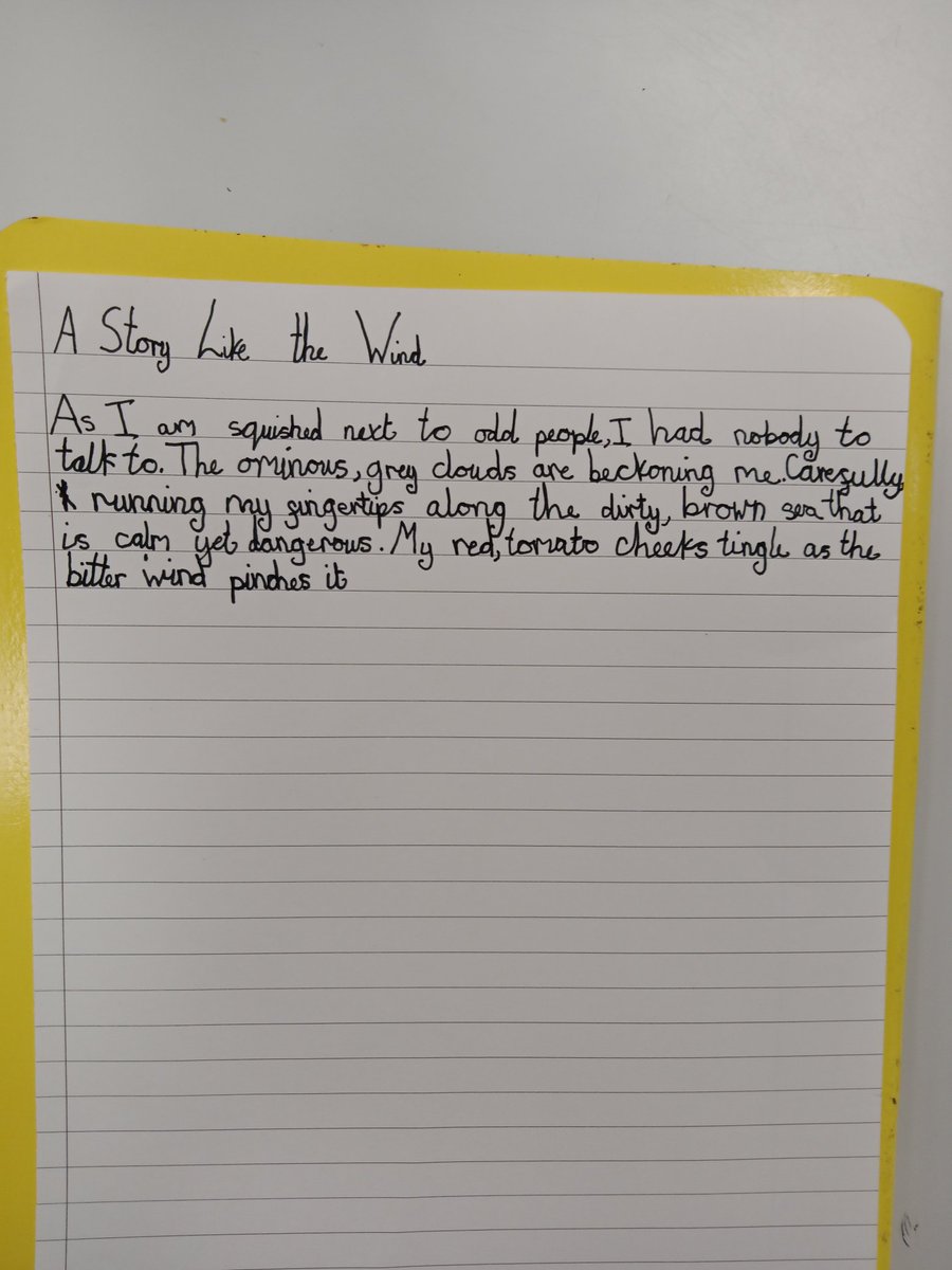 KingsleyLpool's tweet photo. On a rainy Friday afternoon, 6M are writing up their flashbacks for display. We are seeking out our pen users. What do you think? #KingsleyWriters #KingsleyEnglish #Class6M #6M https://t.co/DVHeX7gv3W
