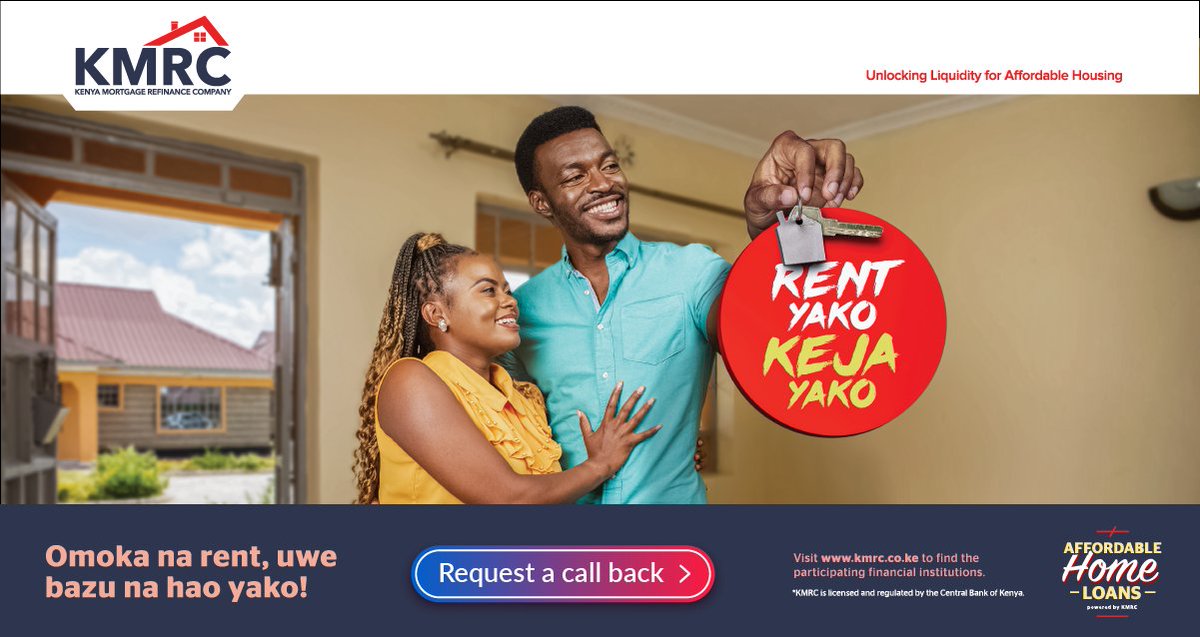 KMRC is offering single digit rates on home loans- below 10% and they have a longer repayment period of upto 25 years? You definitely have to check them out. Here is a link to get you started bit.ly/kmrc_co 
<a href="/kmrc_co/">Kenya Mortgage Refinance Company</a>
#RentYakeKejaYako  #JijengeNaKMRC #AffordableHousingKE