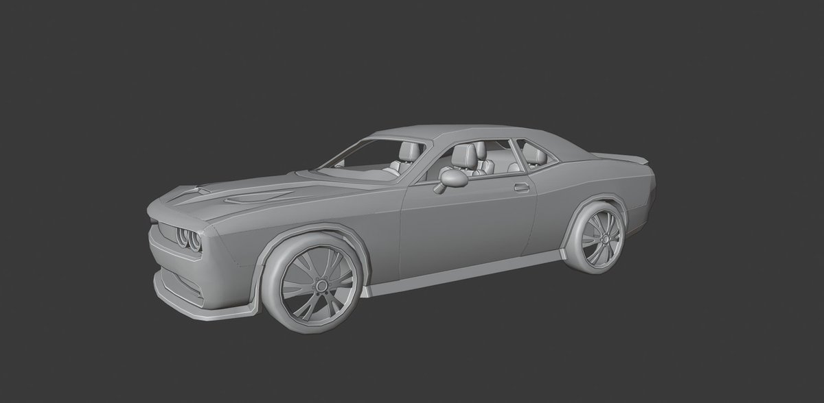 Dev_Sam20's tweet photo. Dodge Challenger Hellcat is finally done 😎
Super excited to texture and import it into roblox studio.

#Roblox #RoloxDev https://t.co/YAt820OIHc
