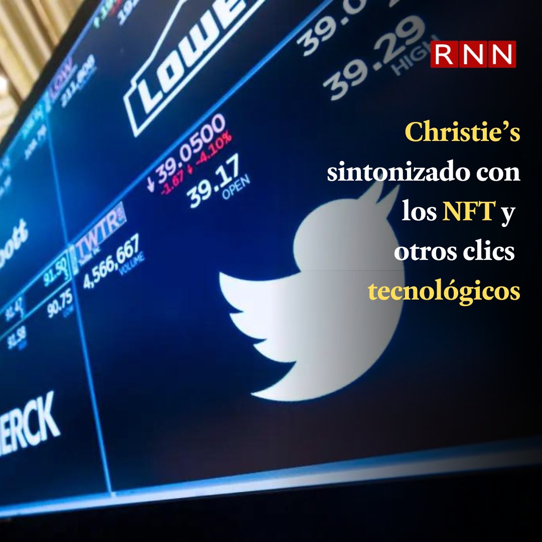 NoticiasRNN's tweet image. Parece que todos ya están entendiendo que el futuro del arte está en los NFT (token no fungibles) y ya la casa de subastas Christie’s entró en la onda de manera decisiva.

EFE.

#NoticiasRNN #RNNtech #TokenoFungibles #FT #Christie #Sinclair #LionelMessi 

wp.me/pbRwvr-STF