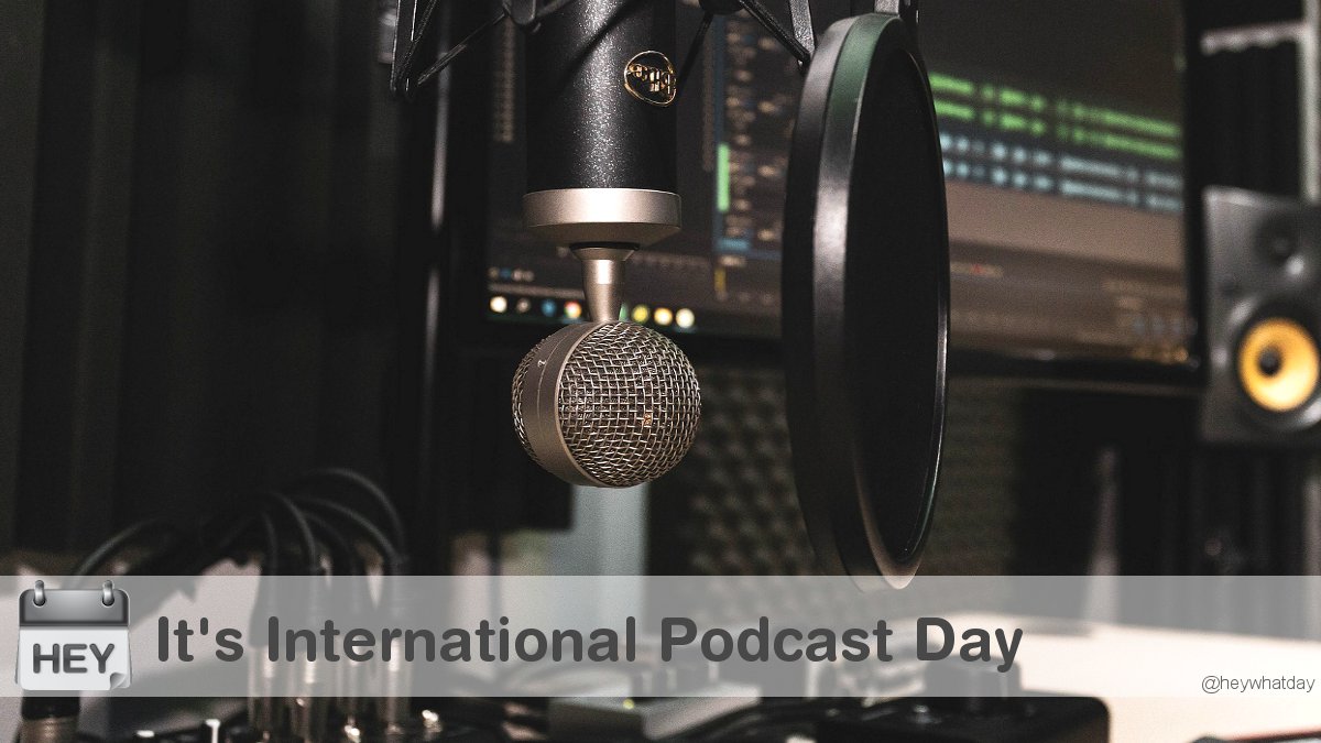 It's International Podcast Day! 
#PodcastDay #InternationalPodcastDay #NationalPodcastDay