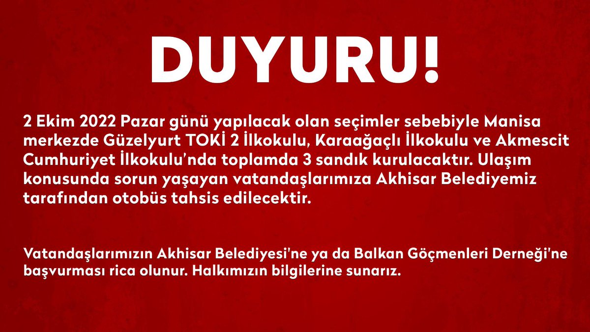 Akhisar’da yaşayan Bulgaristan vatandaşlığına sahip hemşehrilerimizin dikkatine!