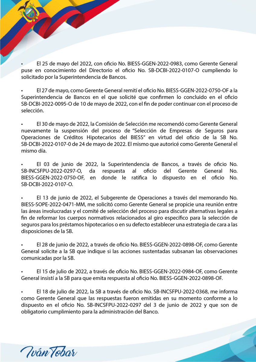 IvanFTobar's tweet photo. En el link adjunto podrán evidenciar todos los documentes enviados y mi comunicado oficial. 
Desde el lugar que me encuentre seguiré trabajando de manera íntegra y apegado a la ley como me he caracterizado hasta el momento.

Link: https://t.co/9d7w6UyzoU https://t.co/NulQttHTVa