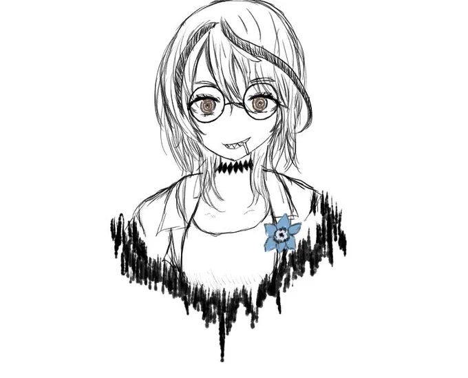 #今月描いた絵を晒そうB級映画パロはなかなか気に入ってる 