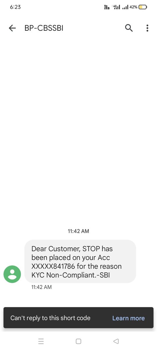ANAND75690344's tweet photo. @TheOfficialSBI dear sir 🙏🙏SBI ki taraf se ye message aata hai account stop ho jata hai kyc bata kar kya esha hota hai kisi ko bina koi message ya suchna diye account sudden stop kar diya jaye . Bank me costomer mail is mob no q register karata hai https://t.co/OppGChYxBw