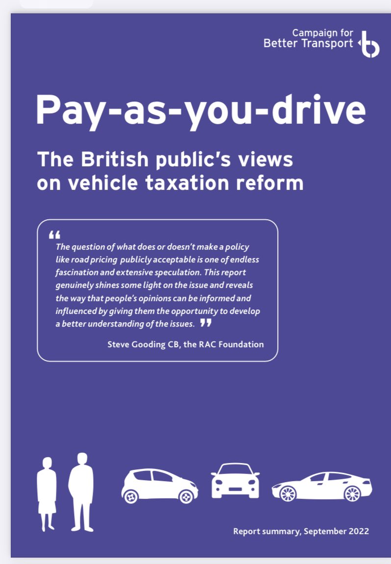 _XavierBrice_'s tweet photo. https://t.co/GDLCTq0A7P

It’s high time we had a better way to tax motoring…this fascinating research from @CBTransport shows that only 1 in 6 people in the UK oppose pay-as-you drive taxation. https://t.co/OBScK7IGKP