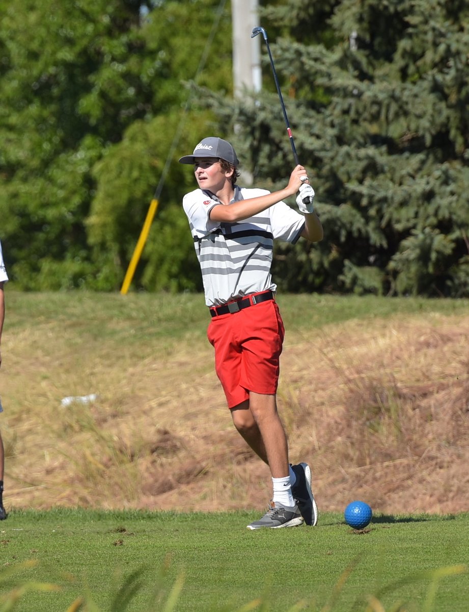 centralcatholic's tweet photo. ☘️⛳ CONGRATS @GrantTefft on advancing to District Tournament at Eagle's Landing Golf Club (5530 Bay Shore Road, Oregon, 43616)- Thursday, Oct 6!!! 2nd-team @TracSports honoree shot 80 for @CCHSIrishGolf at sectionals ... GO IRISH!!! #CentralToLife l #CentralToAthletics ☘️⛳ https://t.co/lVgssunIUY