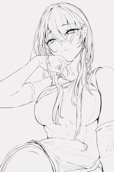 10年ぶりに紫チャン描いけどおでこ出てる方がスケベだなと思いました 