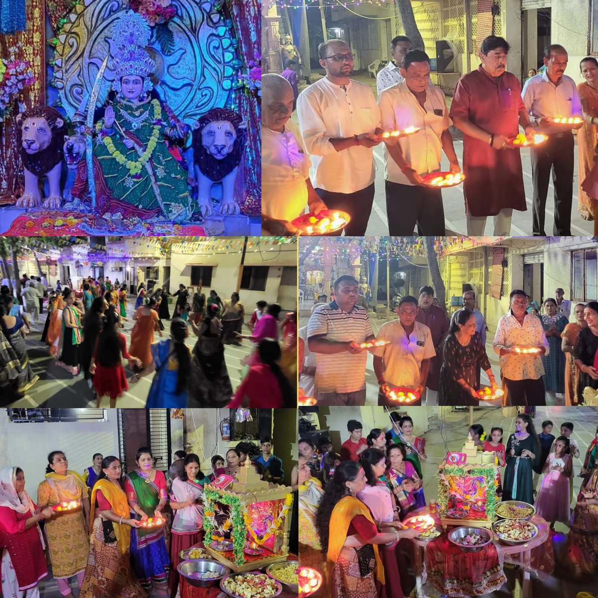 INCManjalpur's tweet photo. નવરાત્રીના પવિત્ર પર્વે નિમિતે આપણા વોર્ડ ના નવરાત્રી મંડળમાં માતાજીની આરતી નો લાહવો મેળવ્યો..
ખેલૈયાઓને માતાજીના ગરબાના તાલે અને રમઝટમાં ઝૂમતા જોવાનો આનંદ કંઈક અનેરો છે.
" અંબે માત કી જય "
#CongressWard18Manjalpur
#Ward18SocialMedia
#VadodaraCityCongress https://t.co/UlW8RduCWR