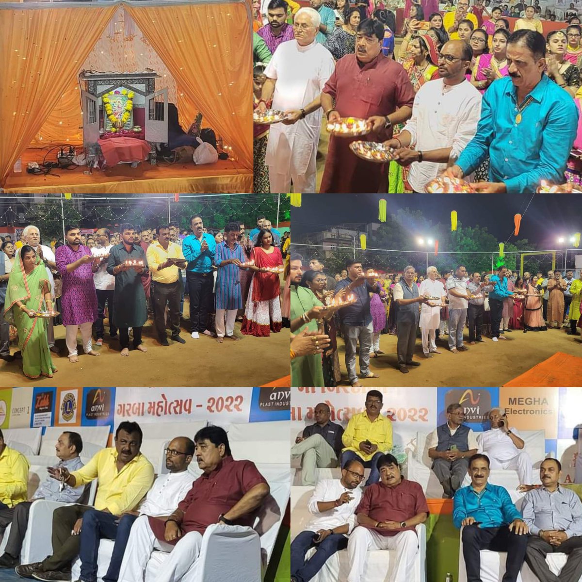 INCManjalpur's tweet photo. નવરાત્રીના પવિત્ર પર્વે નિમિતે આપણા વોર્ડ ના નવરાત્રી મંડળમાં માતાજીની આરતી નો લાહવો મેળવ્યો..
ખેલૈયાઓને માતાજીના ગરબાના તાલે અને રમઝટમાં ઝૂમતા જોવાનો આનંદ કંઈક અનેરો છે.
" અંબે માત કી જય "
#CongressWard18Manjalpur
#Ward18SocialMedia
#VadodaraCityCongress https://t.co/UlW8RduCWR