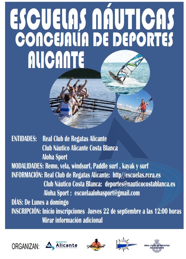 🏄🏼 ¡Abierto el plazo de inscripción de las Escuelas Náuticas de la Concejalía de Deportes! bit.ly/3R8mAUP <a href="/ALICANTDEPORTE/">Alicante Deportes</a>