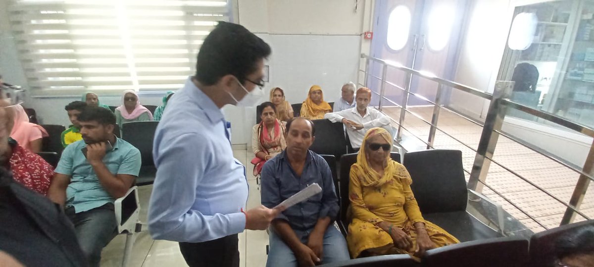 abhhpa's tweet photo. #Ayushman Bharat, Beneficiary Interaction under Ayushman Bharat Pakhwara @ District Jind.

@cmohry @anilvijminister
@PrabhjotIAS @rssharma3
@AyushmanNHA @DiprHaryana https://t.co/jYxEKwAm4z