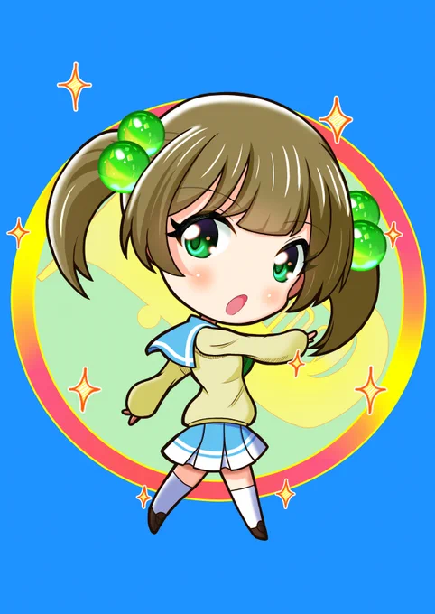 ③今週のぷちキャラも頑張りました(*^_^*)来月もよろしくお願いします。#今月描いた絵を晒そう 