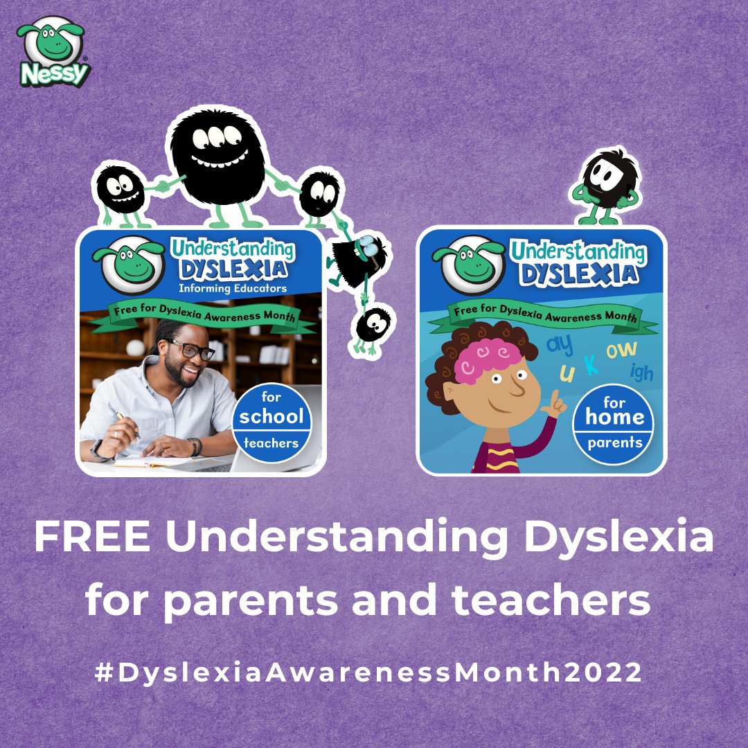 October is Dyslexia Awareness Month! Head over to our website to get FREE Understanding Dyslexia for 2 months* Sign up before 31st October! nessy.com/free-resources… *Parents get up to 2 free licenses *Teachers get up to 30 free licenses #DyslexiaAwarenessMonth