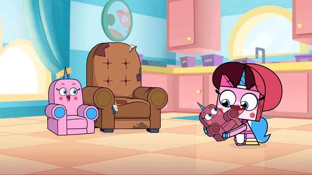 CareenIngle's tweet photo. Nice try, Shinkai, but looks like you're approximately 4-5 years too late to the high-octane genre of Chair Romance. #Unikitty https://t.co/uJ9pw6dS71